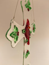 Load image into Gallery viewer, Cardinal Cross With Holly