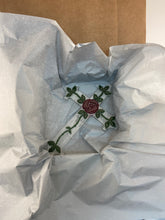 Load image into Gallery viewer, Red Glasgow Rose with Vines Cross